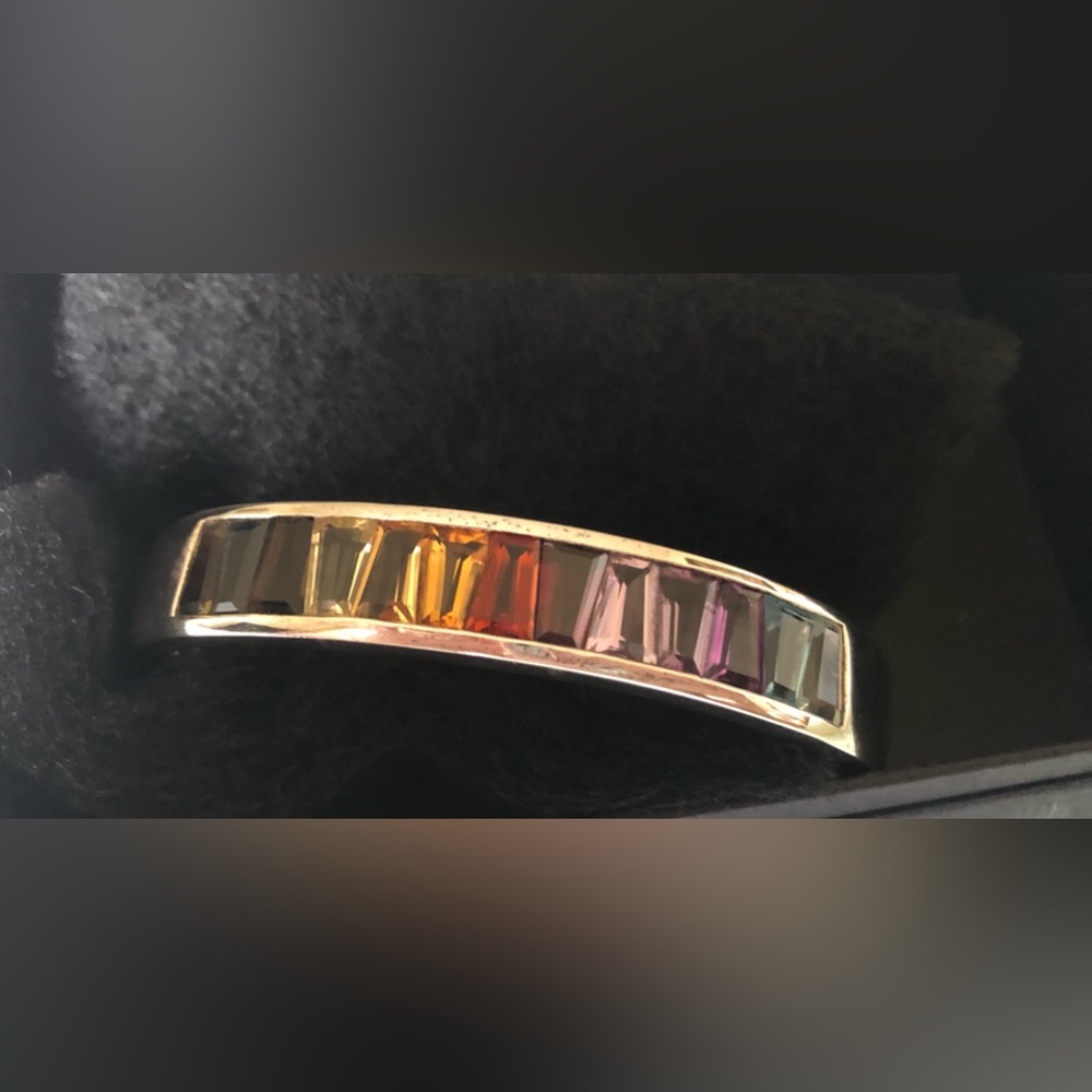 Sterling Silver Gemstone Bangle